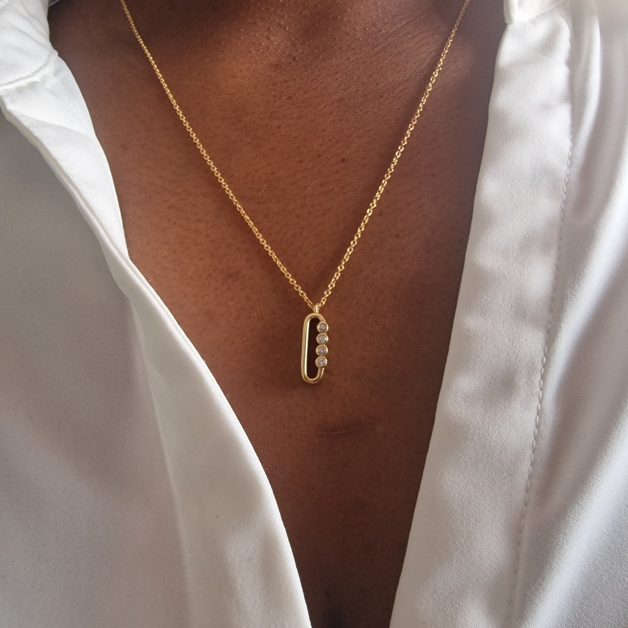 18ct Yellow Gold and Diamond Nina Pendant Necklace
